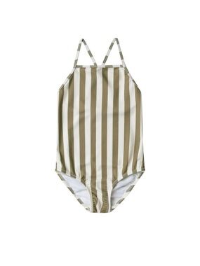 Olive Stripe Sky One-Piece Swim